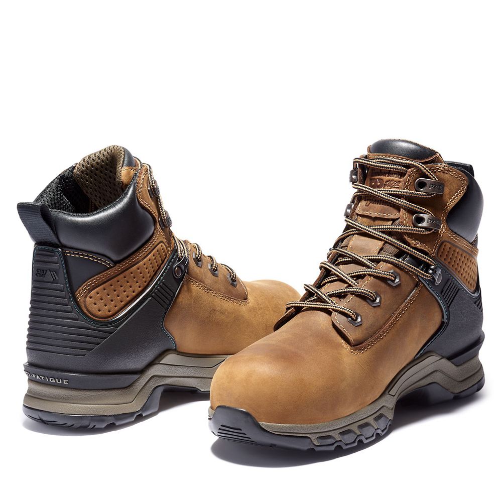 Botas de Trabajo Timberland Mujer Pro® Hypercharge 6-Inch Composite-Toe Waterproof Marrones/Negras -